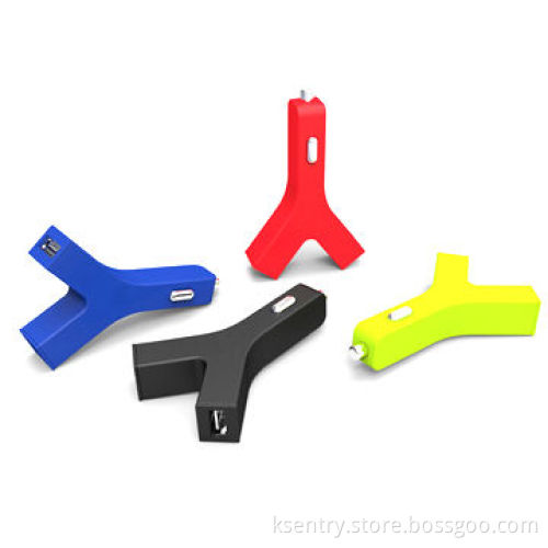 2013 New OEM Manufacturer 5V/2.1A Y-shape Dual USB Car Charger for iPhone5/iPad/Smartphone/Tablet PC